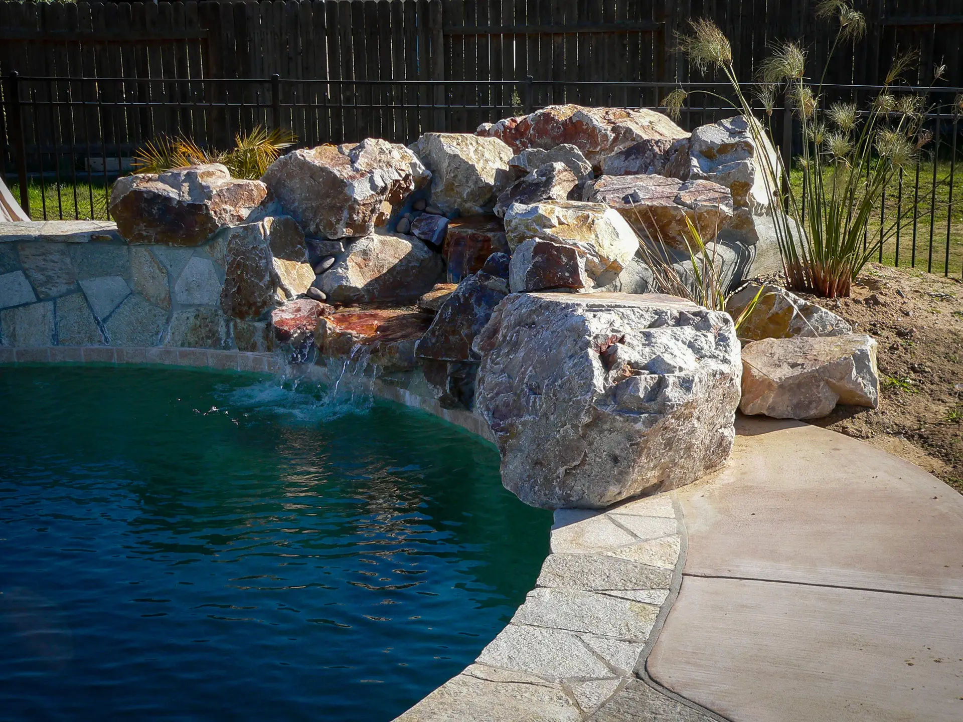 Custom pool construction project by Aurora Pool Construction