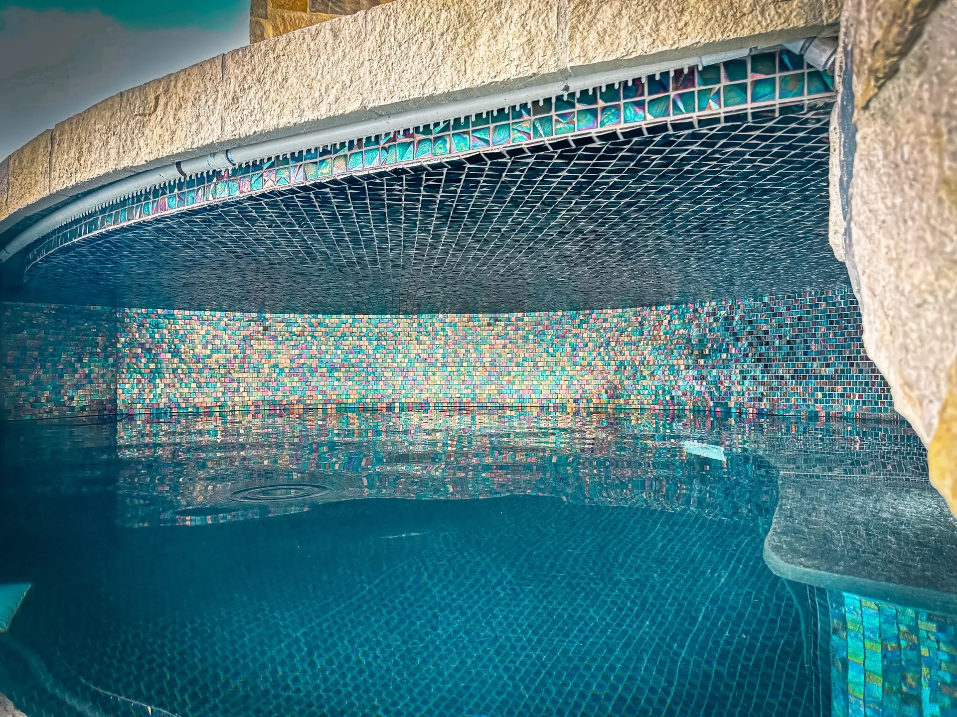 Custom pool construction in La Jolla, California - finished luxury pool with ocean views