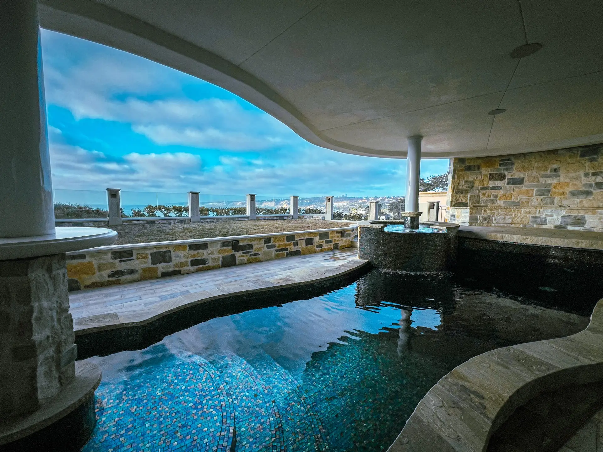 La Jolla backyard transformation with pool and outdoor living area